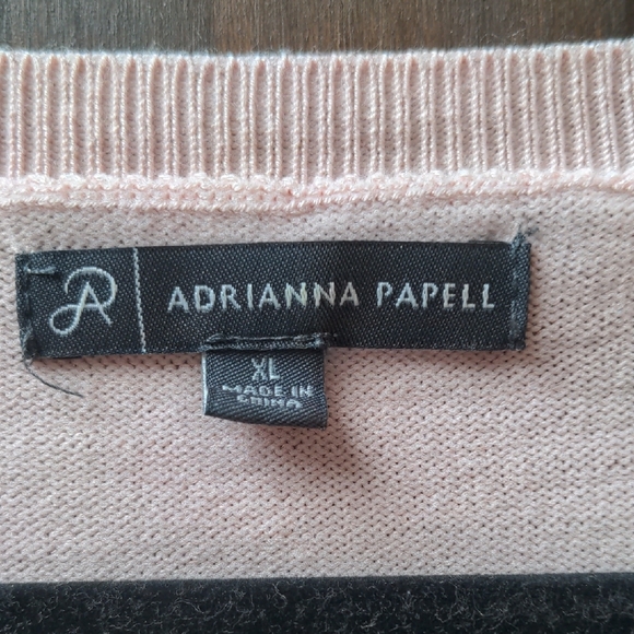 Adrianna Papell Blush V-Neck Sweater - Picture 2 of 4